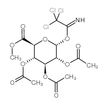 2,3,4-三-O-乙酰基-Β-D-葡萄糖醛酸甲酯三氯乙酰亚胺酯结构式