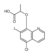 Propanoic acid, 2-[(5-chloro-7-iodo-8-quinolinyl)oxy] Structure