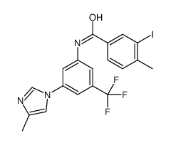 N-(3-(三氟甲基)-5-(4-甲基-1H-咪唑-1-基)苯基)-3-碘-4-甲基苯甲酰胺结构式