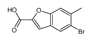 5-bromo-6-methyl-1-benzofuran-2-carboxylic acid Structure