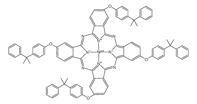 四(4-枯基苯氧基)酞菁镍(II)结构式