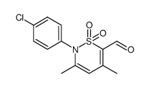 2-(4-Chloro-phenyl)-3,5-dimethyl-1,1-dioxo-1,2-dihydro-1λ6-[1,2]thiazine-6-carbaldehyde Structure