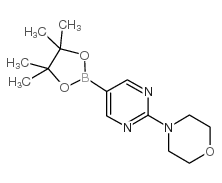 2-(4-吗啡啉基)嘧啶-5-硼酸嚬哪醇酯结构式