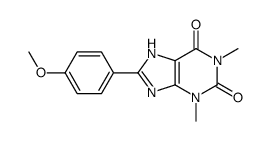 8-(4-methoxyphenyl)-1,3-dimethyl-7H-purine-2,6-dione Structure