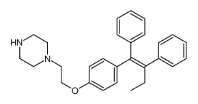 1-[2-[4-(1,2-diphenylbut-1-enyl)phenoxy]ethyl]piperazine结构式
