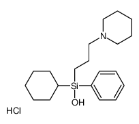cyclohexyl-hydroxy-phenyl-(3-piperidin-1-ylpropyl)silane,hydrochloride Structure