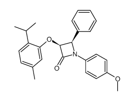(3S,4R)-3-(2-Isopropyl-5-methyl-phenoxy)-1-(4-methoxy-phenyl)-4-phenyl-azetidin-2-one Structure