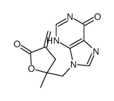 9-((2-methyl-4-methylene-5-oxotetrahydrofuran-2-yl)methyl)hypoxanthine结构式