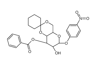 对硝基苯基-3-O-苄基-4,6-环己叉基-β-D-甘露吡喃糖苷结构式