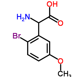 Amino(2-bromo-5-methoxyphenyl)acetic acid结构式