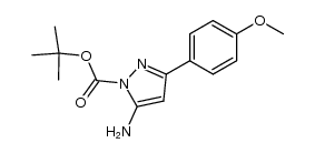 5-amino-3-(4-methoxyphenyl)pyrazole-1-carboxylic acid tert-butyl ester结构式