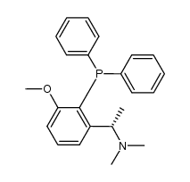 (S)-N,N-dimethyl-1-[2-(diphenylphosphanyl)-3-methoxyphenyl]ethylamine结构式