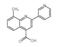 8-甲基-2-吡啶-3-基喹啉-4-羧酸结构式