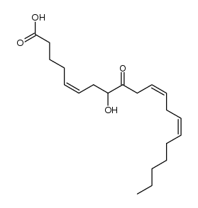 (5Z,11Z,14Z)-8-hydroxy-9-oxoicosa-5,11,14-trienoic acid Structure