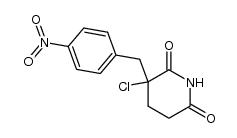 3-Chloro-3-(4'-nitrobenzyl)-2,6-piperidinedione Structure