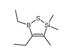 4,5-diethyl-2,5-dihydro-2,2,3-trimethyl-1,2,5-thiasilaborole结构式