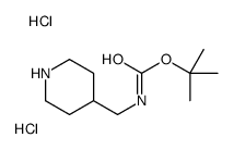 (哌啶-4-甲基)氨基甲酸叔丁酯双盐酸盐结构式