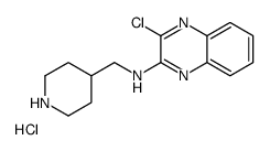 3-氯-N-(4-哌啶基甲基)-2-喹喔啉胺盐酸盐结构式