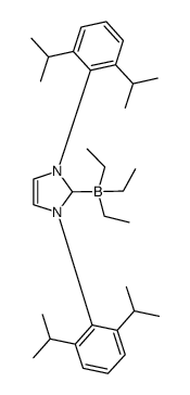 1,3-bis(2,6-diisopropylphenyl)-2-(triethyl-l4-boranyl)-2,3-dihydro-1H-imidazole结构式