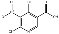 4,6-Dichloro-5-nitronicotinic acid结构式