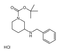 1-BOC-3-(苄氨基)哌啶盐酸盐结构式