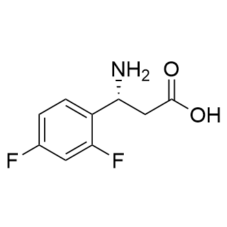 (R)-3-氨基-3-(2,4-氟苯基)-丙酸结构式