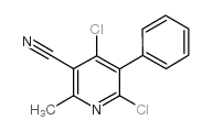 3-氰基-4,6-二氯-2-甲基-5-苯基吡啶结构式