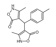 4,4'-(p-tolylmethylene)bis(3-methylisoxazol-5(2H)-one)结构式