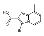 3-溴-8-甲基咪唑并[1, 2-a]吡啶-2-羧酸结构式