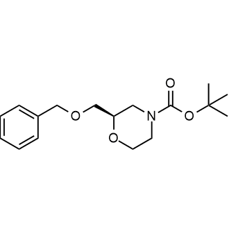 (R)-2-((苄氧基)甲基)吗啉-4-羧酸叔丁酯结构式