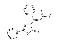 methyl 3-(4,5-dihydro-5-oxo-2-phenyloxazol-4-yl)-3-phenylacrylate Structure
