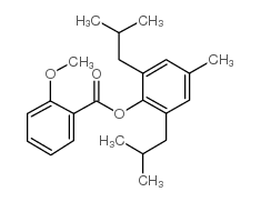 3,5-二异丁基-4-(2-甲氧基苯甲酰基)-氧甲苯结构式