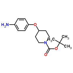 1-Boc-4-(4-氨基苯氧基)哌啶结构式