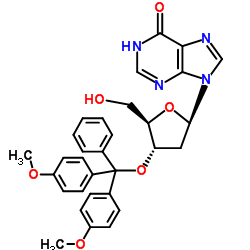 3'-O-[Bis(4-methoxyphenyl)(phenyl)methyl]-2'-deoxyinosine结构式