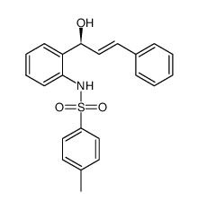 (S)-(E)-1-phenyl-3-(2-tosylaminophenyl)prop-1-en-3-ol结构式