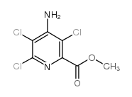 4-氨基-3, 5, 6-三氯吡啶-2-甲酸甲酯结构式