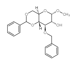 (3-O-苄基-4,6-o-亚苄基) 甲基-alpha-d-吡喃葡萄糖苷结构式