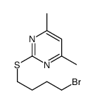 2-(4-bromobutylsulfanyl)-4,6-dimethylpyrimidine结构式