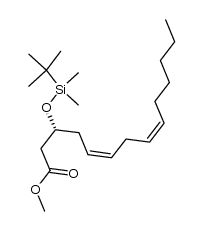 Methyl (R)-(Z,Z)-3-[(tert-butyldimethylsilyl)oxy]-5,8-tetradecadienoate结构式