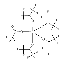 tetrakis(hexafluoroisopropoxy)trifluoroacetoxyphosphorane Structure