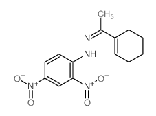 N-[1-(1-cyclohexenyl)ethylideneamino]-2,4-dinitro-aniline structure
