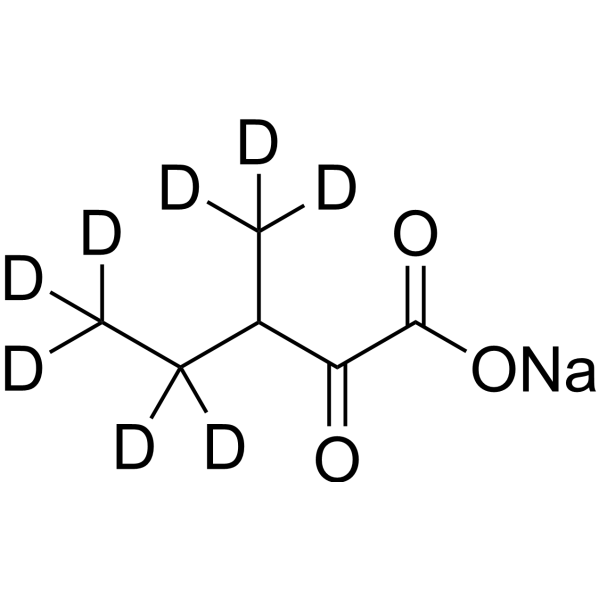 3-Methyl-2-oxovaleric acid-d8 sodium Structure