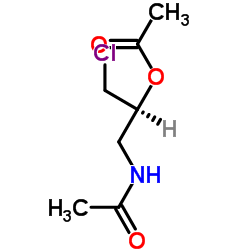 (S)-N-[2-乙酰氧基-3-氯丙基]乙酰胺结构式