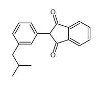 2-[3-(2-methylpropyl)phenyl]indene-1,3-dione Structure