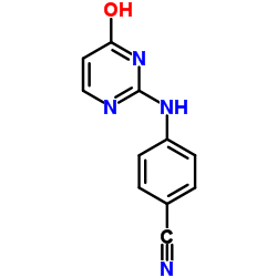 4-N[2(4-羟基嘧啶基)]氨基苯腈结构式
