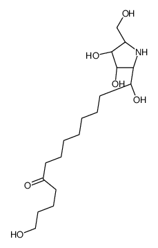 (13R)-13-[(2R,3R,4R,5R)-3,4-dihydroxy-5-(hydroxymethyl)pyrrolidin-2-yl]-1,13-dihydroxytridecan-5-one Structure