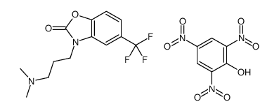 dimethyl-[3-[2-oxo-5-(trifluoromethyl)-1,3-benzoxazol-3-yl]propyl]azanium,2,4,6-trinitrophenolate Structure