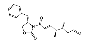 (2'E,4S,4'R,5'R)-4-benzyl-3-<4',5'-dimethyl-7'-oxo-2'-heptenoyl>oxazolidin-2-one Structure