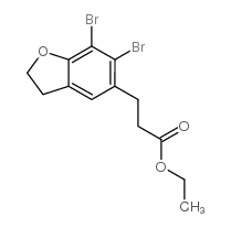 3-(6,7-二溴-2,3-二氢苯并呋喃-5-基)丙酸乙酯结构式