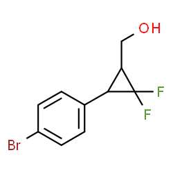 (3-(4-溴苯基)-2,2-二氟环丙基)甲醇结构式